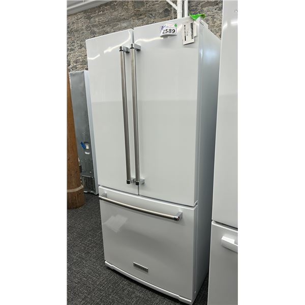 KITCHENAID 30.5"W X 68.5"H. 19.7 CU FT EXTENDFRESH, INT WATER DISPENSER. MODEL KRFF300EWH06 RETAI...