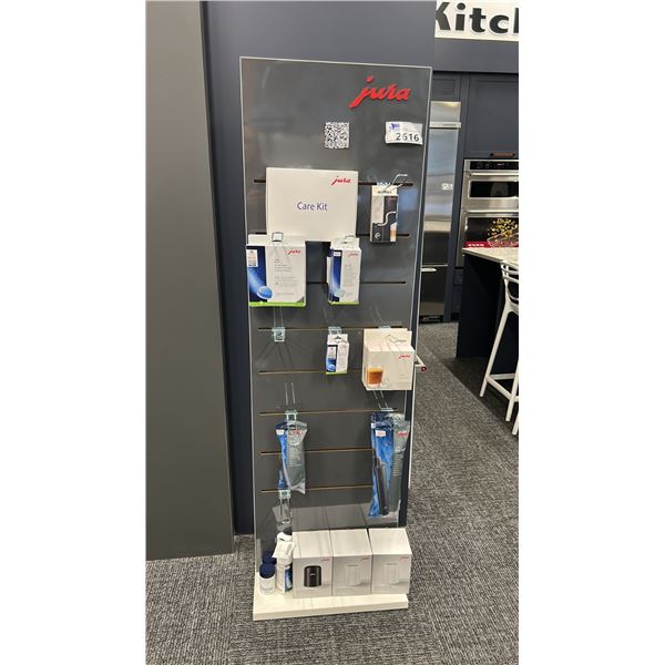 JURA DISPLAY RACK WITH CONTENTS