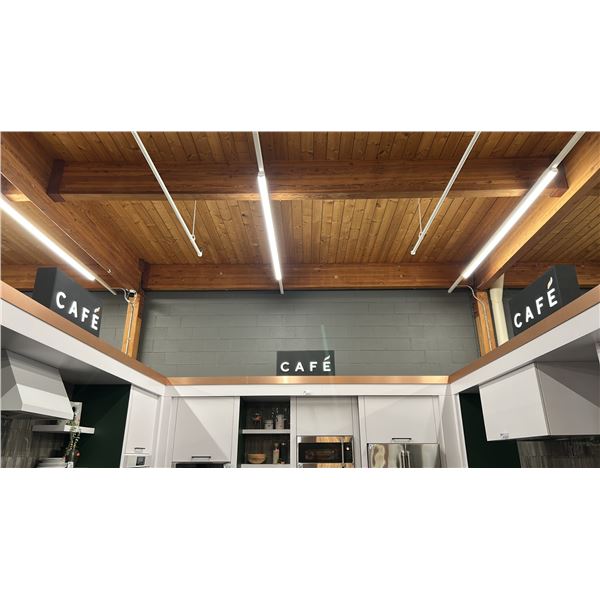 3 CAFE SIGNS. EACH 32" WIDE