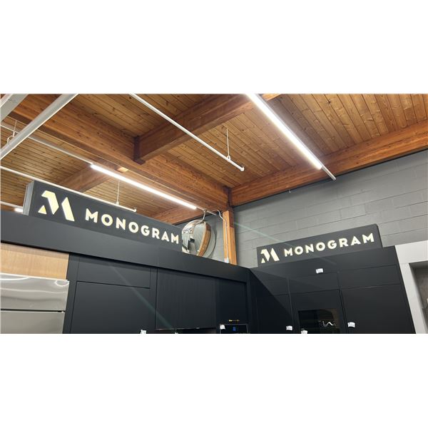 2 MONOGRAM SIGNS. EACH 6' LONG