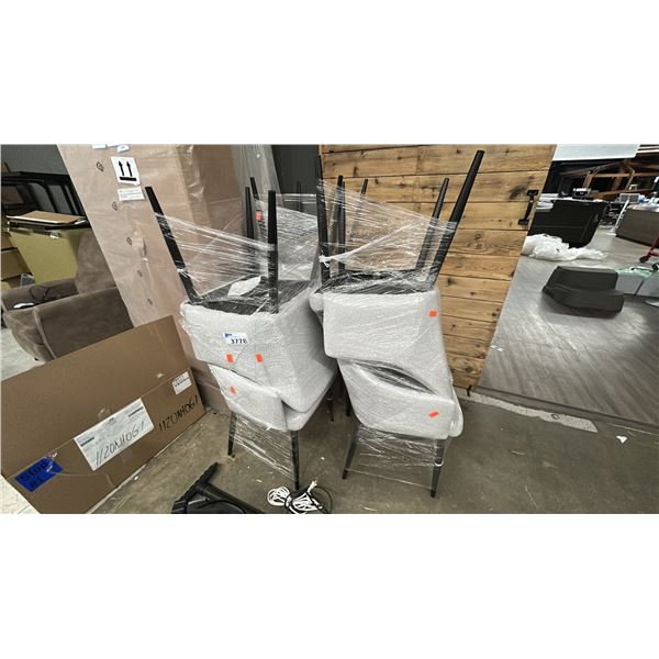 GROUPE CORCORAN SET OF 6 UPHOLSTERED DINING CHAIRS-LIGHT GREY MODEL CH-L-1840-GR