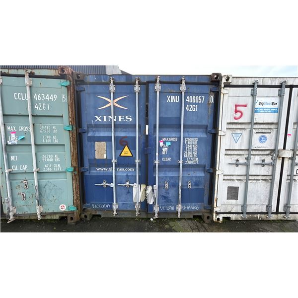40' SHIPPING CONTAINER. BLUE COLOUR. *CONTENTS NOT INCLUDED*