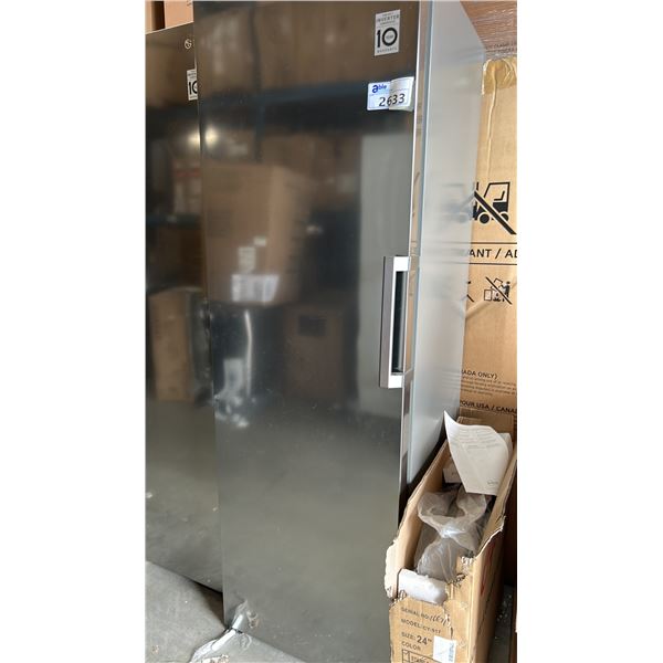 LG UPRIGHT FREEZER. POSSIBLY A RETURN. SCRATCHES, DENTS, BLEMISHES, ETC.