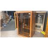 Image 1 : 2 PERSON INFRARED SAUNA. 46" X 40".  110 VOLT POWER. REMOTE CONTROL. EASY TO ASSEMBLE.