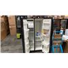 Image 2 : USED FRIGIDAIRE 33" SIDE BY SIDE BLACK FRIDGE. NOT CLEAN. USED IN WAREHOUSE AS STAFF FRIDGE