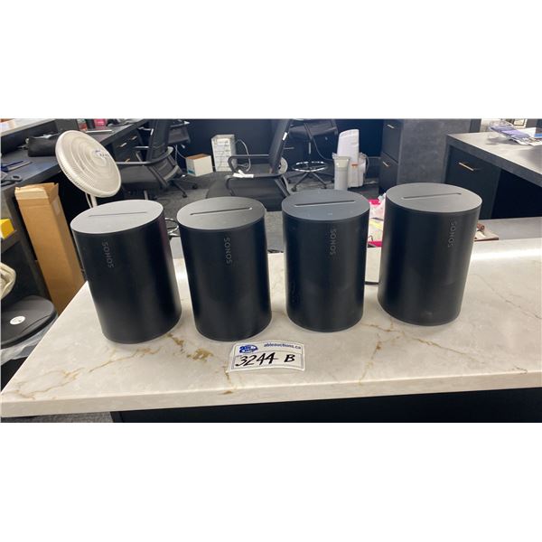 GROUP OF 4 SONOS ERA 100 SPEAKERS. MODEL S39