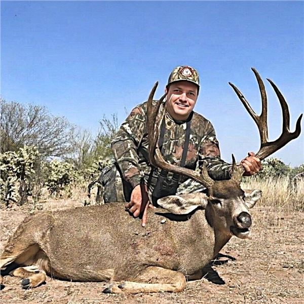 Mexico: Sonora 8 Day Trophy Mule Deer Hunt for 2 Hunters, Includes 1 175+ trophy buck per hunter.