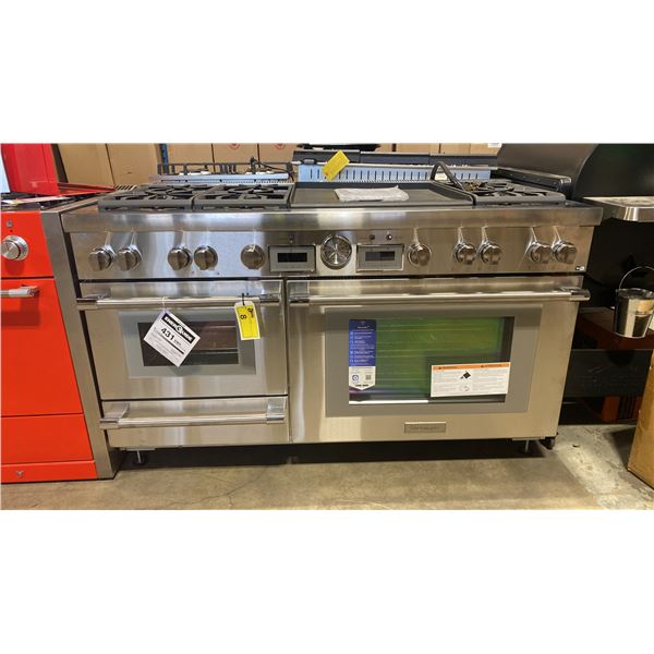 THERMADOR MODEL PRD606WESG. STAINLESS STEEL PROFESSIONAL DUAL-FUEL FREESTANDING RANGE WITH 6 BURNERS