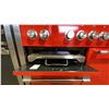 Image 4 : AGA MERCURY MODEL AMC48DF-RED. 48" DUAL-FUEL 5 BURNER RANGE IN PICCADILLY RED WITH 7 MODE MULTI