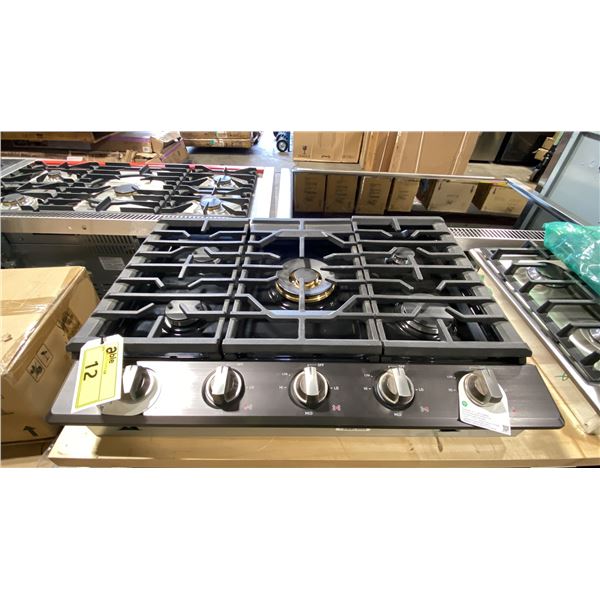 SAMSUNG MODEL NA30K7750TG/AA. BLACK STAINLESS STEEL 30" 5 BURNER SMART GAS COOKTOP