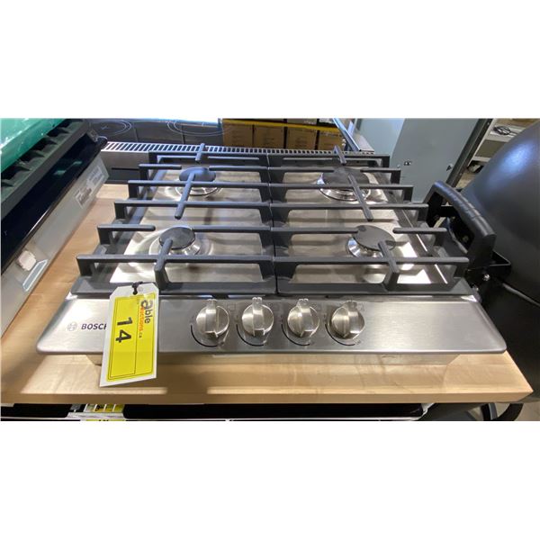 BOSCH MODEL NGM5456UC. STAINLESS STEEL 24" 4 BURNER GAS COOKTOP