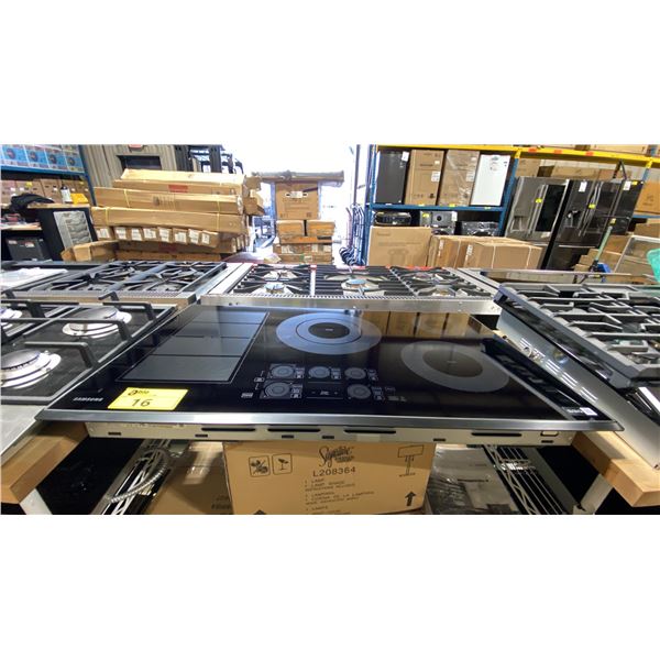 SAMSUNG MODEL NZ36K7880UG. BLACK 36" 5 ZONE SMART INDUCTION COOKTOP