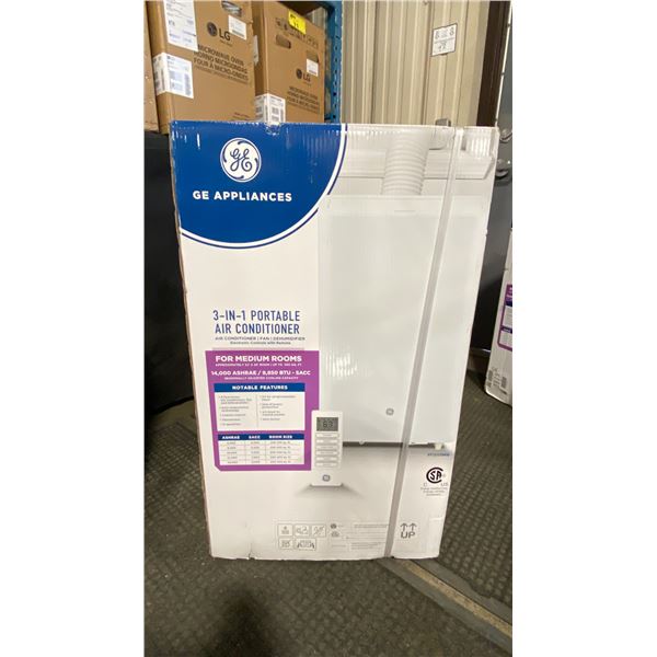 GE APPLIANCES MODEL APCA14YBMW. 14,000 BTU SMART PORTABLE AIR CONDITIONER