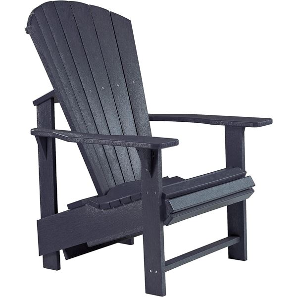 PAIR OF C.R. PLASTIC PRODUCTS MODEL CO8-09. KIDS ADIRONDACK OUTDOOR PATIO CHAIRS COLOR BLUE