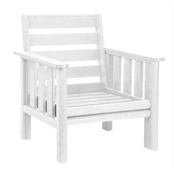 C.R. PLASTIC PRODUCTS MODEL DSF280SB-14. DEEP SEAT & BACK OUTDOOR PATIO CHAIR COLOR BLACK