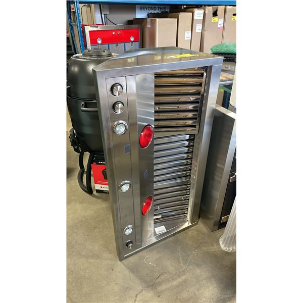 JENN-AIR MODEL JXW9048HP. STAINLESS STEEL 48" COMMERCIAL STYLE WALL MOUNTED RANGE HOOD WITH HEAT