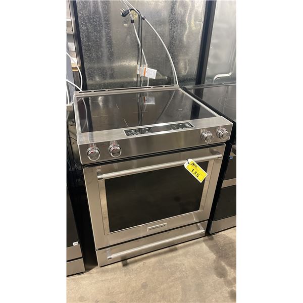 KITCHENAID MODEL YKSEB900ESS. 30" STAINLESS STEEL ELECTRIC SLIDE IN RANGE WITH