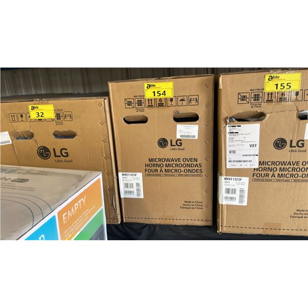 LG MODEL MVEF1323F. 30" SLIM LINE LOW PROFILE OVER-THE-RANGE SMART MICROWAVE