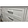 Image 5 : IKOU INC MODEL TO72. WHITE QUARTZ TOP 72"W X 22"D WHITE 6 DRAWER 4 DOOR BATHROOM VANITY WITH SINKS