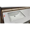 Image 2 : IKOU INC MODEL KA72. WHITE QUARTZ TOP 72"W X 22"D WHITE 6 DRAWER 4 DOOR BATHROOM VANITY WITH SINKS