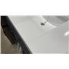 Image 7 : OVE MODEL ALONSO 11-72. WHITE QUARTZ TOP 72"W X 22"D DARK 6 DRAWER 4 DOOR BATHROOM VANITY WITH