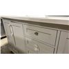 Image 5 : 10WA-HAMB72-039EI. WHITE QUARTZ TOP 72"W X 22"D DOVE GREY 6 DRAWER 4 DOOR BATHROOM VANITY WITH