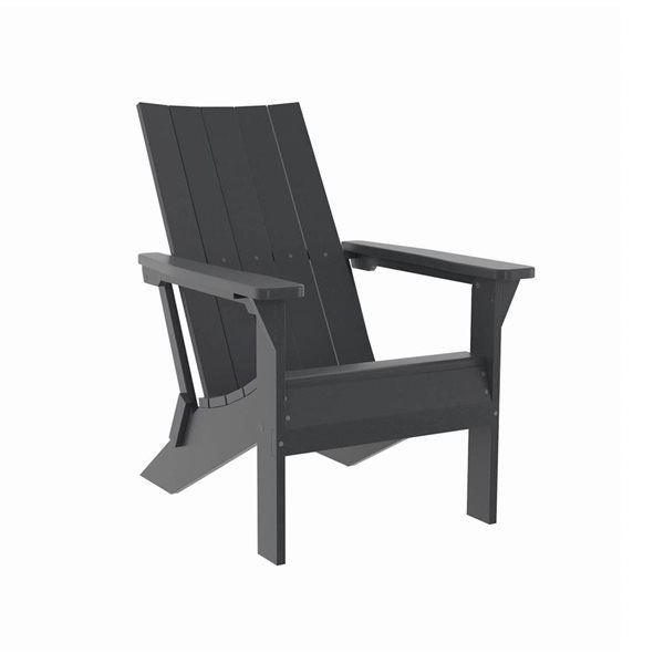 C.R. PLASTIC PRODUCTS MODEL C06-02. MODERN ADIRONDACK OUTDOOR PATIO CHAIR COLOR WHITE