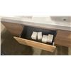 Image 3 : CAPRI COLLECTION MODEL CP-60 MURAL 60"W X 20"D ROUGH OAK 2 DRAWER 2 DOOR WALL MOUNT BATHROOM VANITY