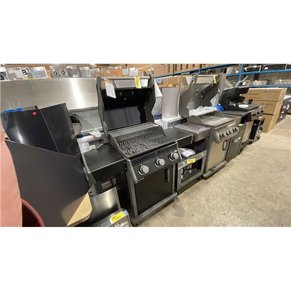 NAPOLEON ROUGE 425 MODEL R425PK1. BLACK 3 BURNER PROPANE OUTDOOR GRILL WITH BACK RACK