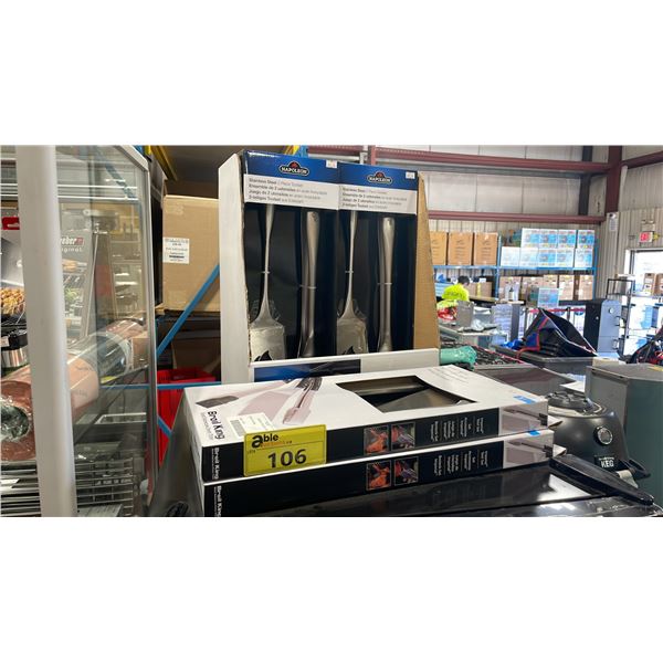 2 BROIL KING PROFESSIONAL OUTDOOR GRILLING TOOL SETS, & 4 NAPOLEON PROFESSIONAL GRILLING TOOL SETS