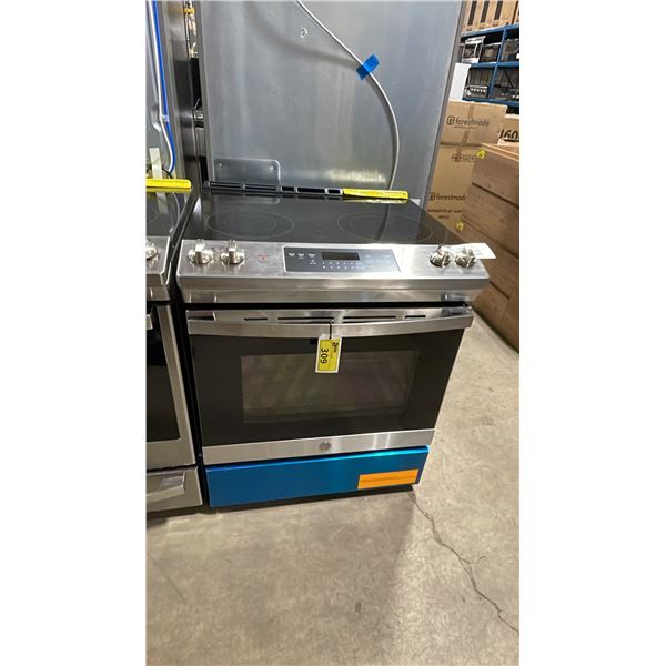 GE MODEL JCSS630SM5SS. 30" STAINLESS STEEL ELECTRIC SLIDE IN RANGE WITH
