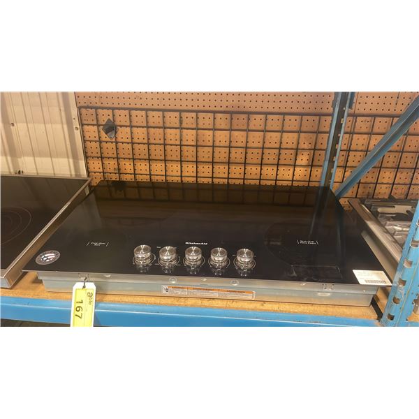KITCHENAID MODEL KCES556HBL. BLACK 36" 5 BURNER ELECTRIC COOKTOP