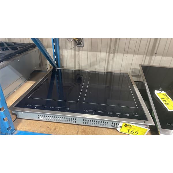 JENNAIR MODEL JIC4724HS. BLACK 24" 2 BURNER LUSTRE STAINLESS ELECTRIC INDUCTION FLEX COOKTOP