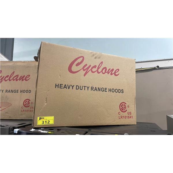 CYCLONE MODEL CY-919. STAINLESS STEEL 30" HEAVY DUTY RANGE HOOD *IN BOX*