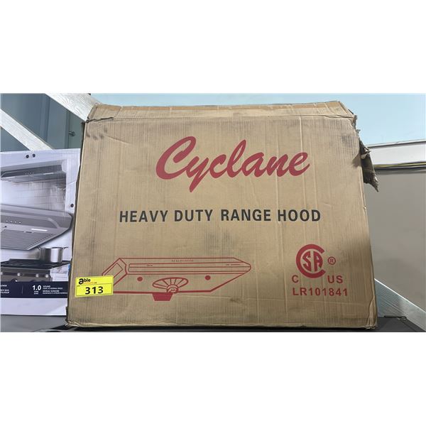 CYCLONE MODEL CYS. STAINLESS STEEL 30" HEAVY DUTY RANGE HOOD *IN BOX*