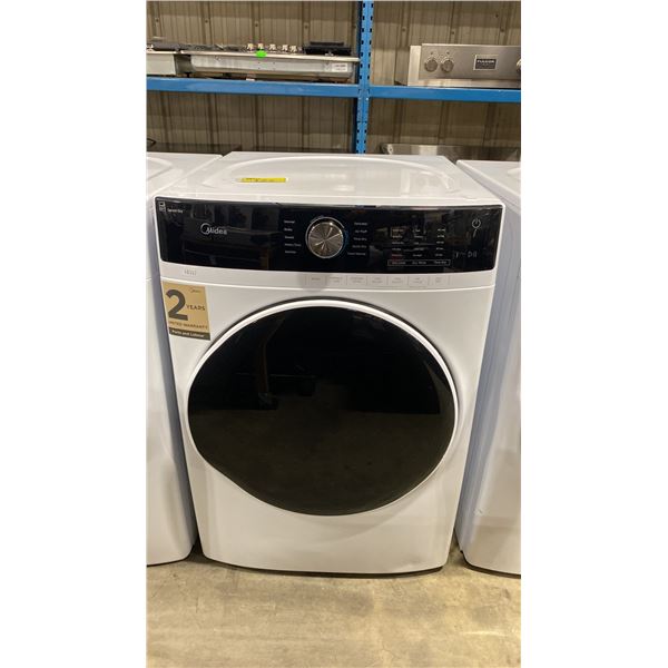 MIDEA MODEL MLE52N3AWW. WHITE 8 CU FT FRONT LOAD FULL SENSOR DRYER