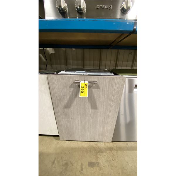 MONOGRAM MODEL ZDT915SIJII. WOOD GRAIN PANEL READY  24" INTEGRATED CONTROL INSERT DISHWASHER