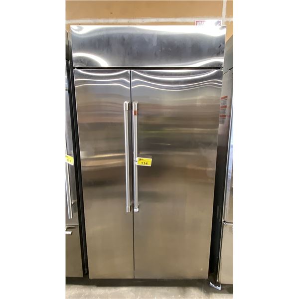 CAFE MODEL CSB42WP2NS1. STAINLESS STEEL 42" BUILT IN SIDE BY SIDE SMART REFRIGERATOR WITH ICE MAKER