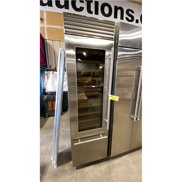 FHIABA MODEL FP24BWR-LGS. X-PRO SERIES 24" STAINLESS STEEL BUILT IN WINE COOLER AND FREEZER