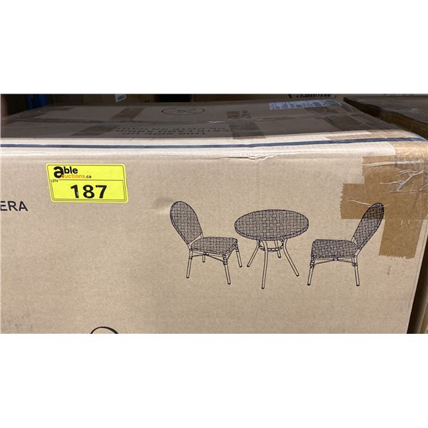 ASHLEY SIGNATURE DESIGN MODEL P216-050. ODYSSEY BLUE 3 PC OUTDOOR DINING SET *IN BOX*