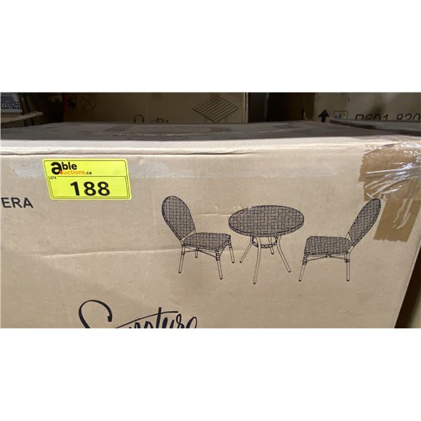 ASHLEY SIGNATURE DESIGN MODEL P216-050. ODYSSEY BLUE 3 PC OUTDOOR DINING SET *IN BOX*