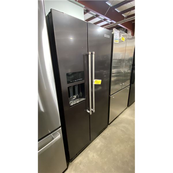 KITCHENAID MODEL KRSC700HBS. 19.9 CU FT 36" BLACK STAINLESS STEEL SIDE BY SIDE REFRIGERATOR WITH