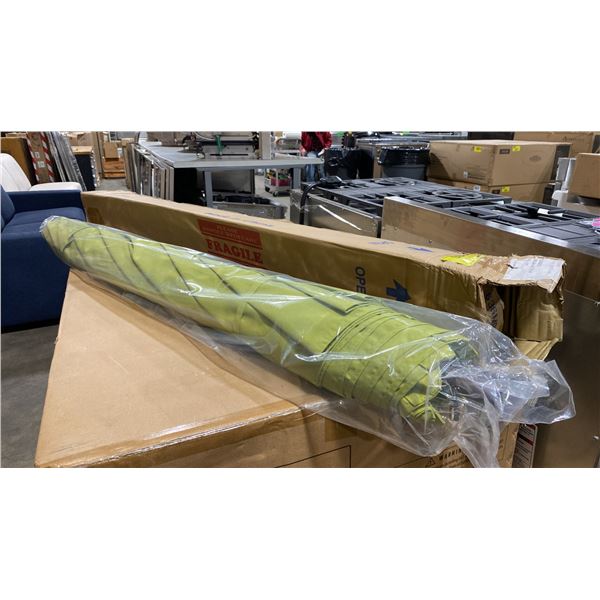 GALTECH MODEL 636MB36. 9' KIWI GREEN MANUAL/AUTO TILT PATIO UMBRELLA WITH BRONZE POLE FINISH