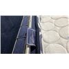 Image 4 : BLUE FABRIC MODERN 3 SEAT SINGLE FOLD OUT HIDE A BED SOFA APPROX 80"L X 37"D