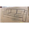 Image 2 : ASHLEY SIGNATURE DESIGN MODEL P783-838. GRASSON LANE OUTDOOR BROWN WICKER SOFA WITH NAVY CUSHIONS