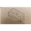 Image 2 : ASHLEY SIGNATURE DESIGN MODEL P671-838. SERENE BAY OUTDOOR SOFA WITH DARK BROWN WOOD LOOK FINISH
