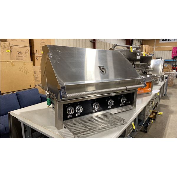 HESTAN GMBR42-NG-BK. GMB SERIES 42" BUILT IN NATURAL GAS BBQ WITH 3- 25,000BTU TRELLIS BURNERS,