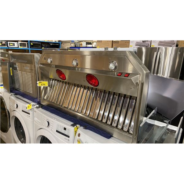 MONOGRAM MODEL ZV48TSF3SS. 48" STAINLESS STEEL PROFESSIONAL RANGE VENT HOOD