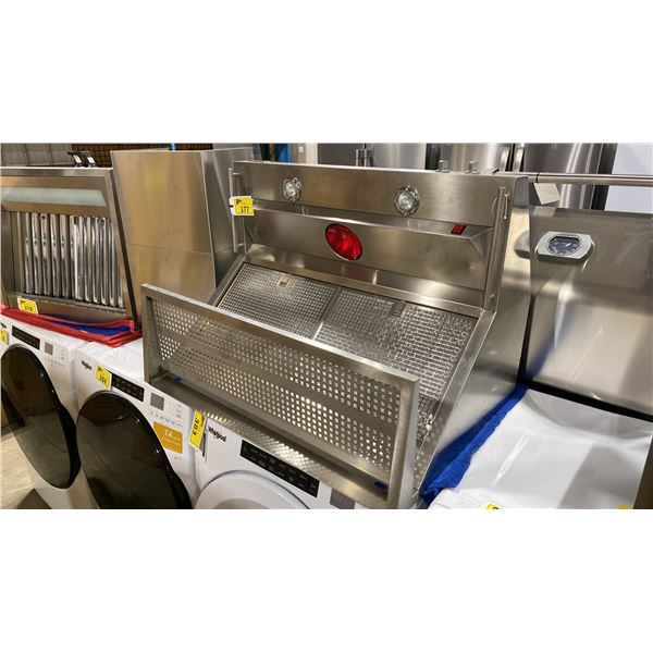 GE MONOGRAM MODEL ZV36RSFSS. 36" PROFESSIONAL RESTAURANT STYLE WALL MOUNT CANOPY RANGE HOOD