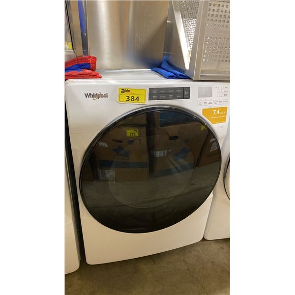WHIRLPOOL MODEL YWED6620HW. WHITE FRONT LOAD DRYER